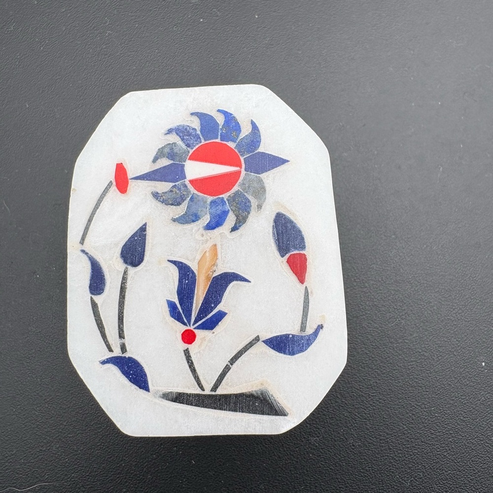 Floral Inlay Marble Art Piece
Rare collectible